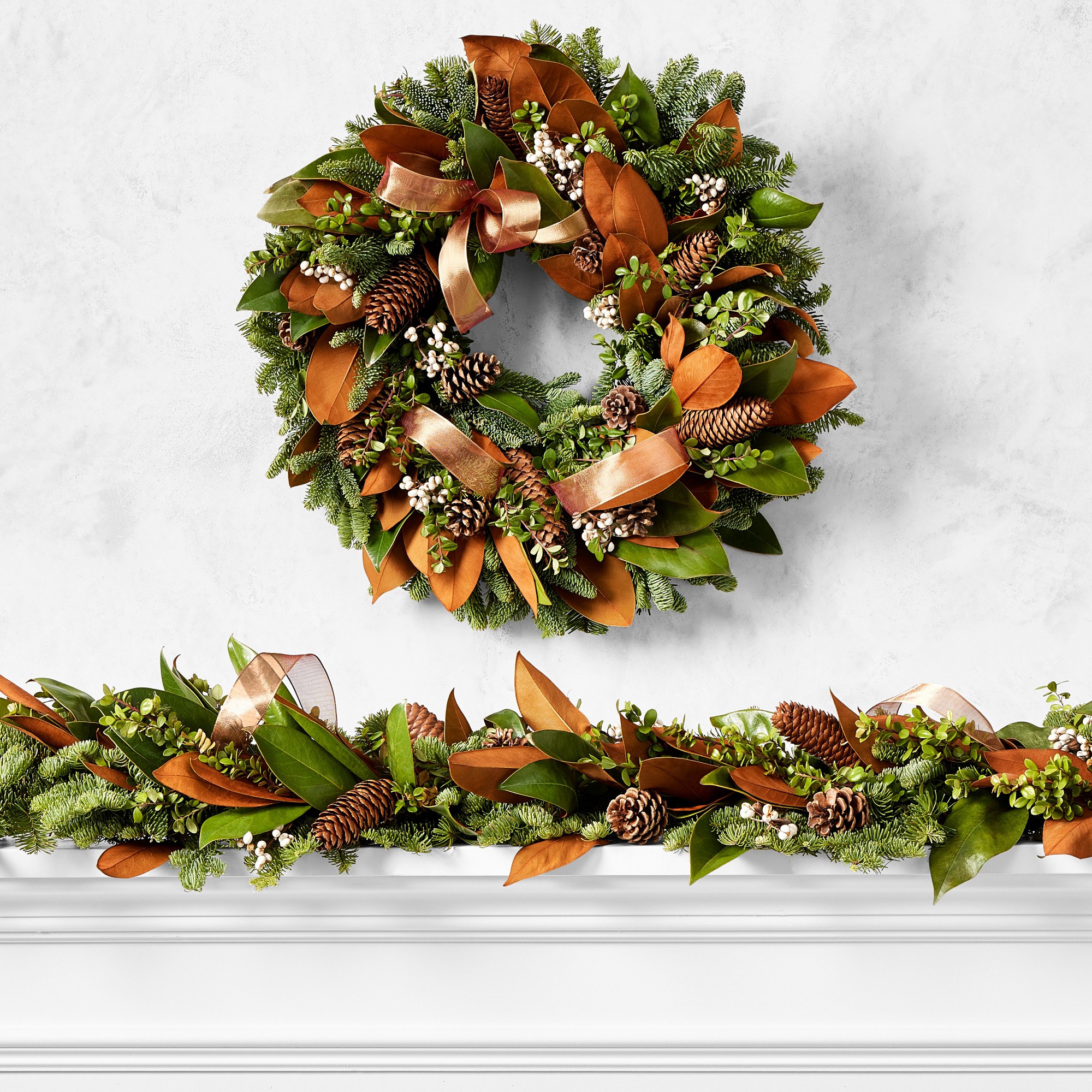 Copper Ribbon Garland, 6'