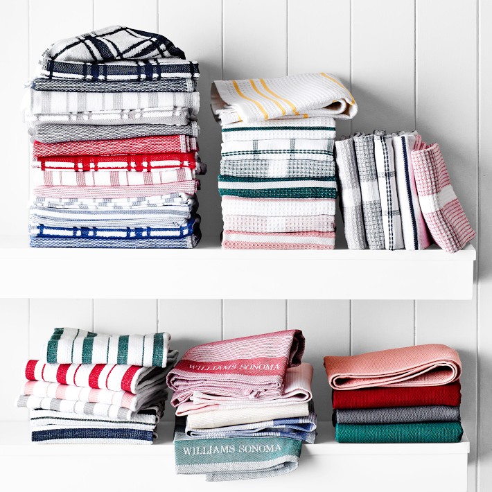 Williams Sonoma Logo Stripe Towels, Set of 4 | Williams Sonoma