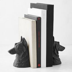 Bears Fishing Bookends Set Bronze-Finish 7 High