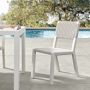 Larnaca Outdoor White Metal x All-Weather Weave Dining Side Chair