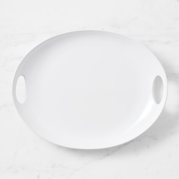 DOWAN 14 White Serving Platters for Entertaining, Oval Serving Plates,  Party Serving Trays and Platters Oven Safe, Porcelain Dinner Serving Tray