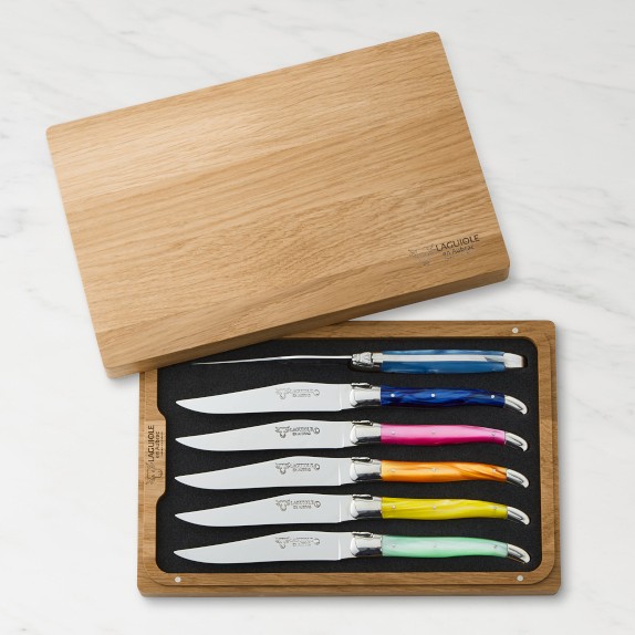 Laguiole en Aubrac Rainbow Steak Knives, Set of 6 Williams Sonoma