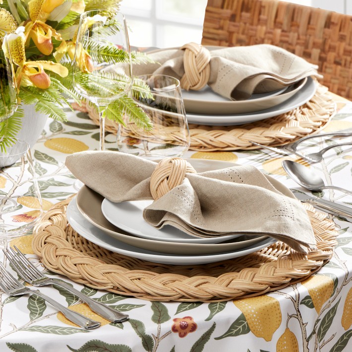 Williams Sonoma X Morris And Co Outdoor Fruit Round Tablecloth Williams Sonoma