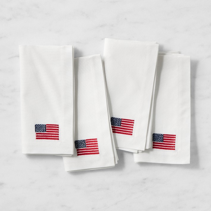 American Flag Napkins, Set of 4