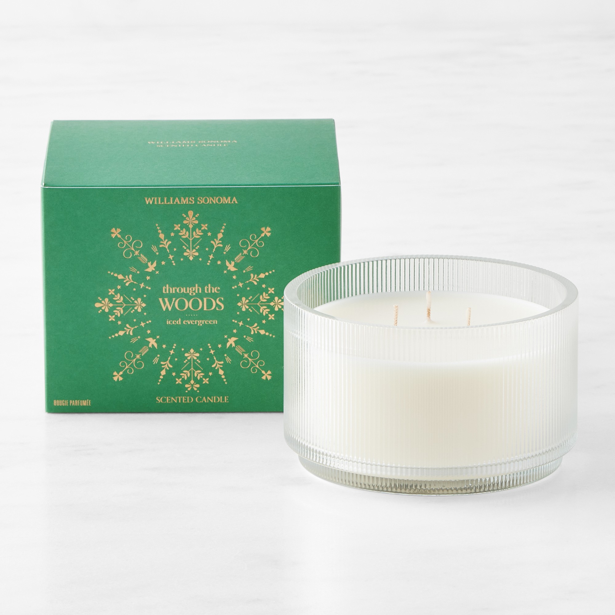 Williams Sonoma Seasonal Home Scents Iced Evergreen Triple Wick Candle