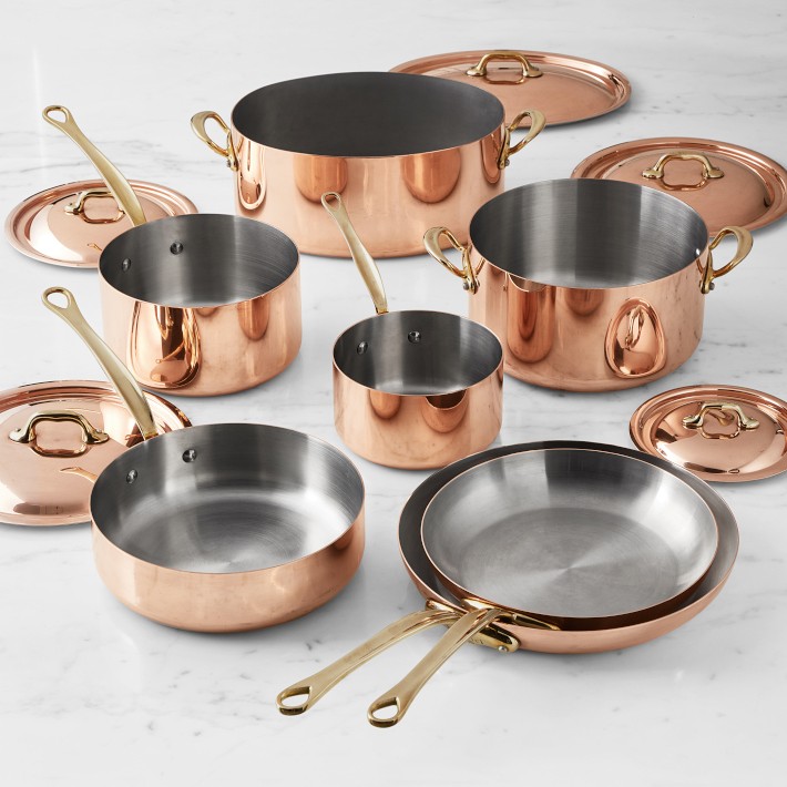 Mauviel Copper 12-Piece Cookware Set | Williams Sonoma