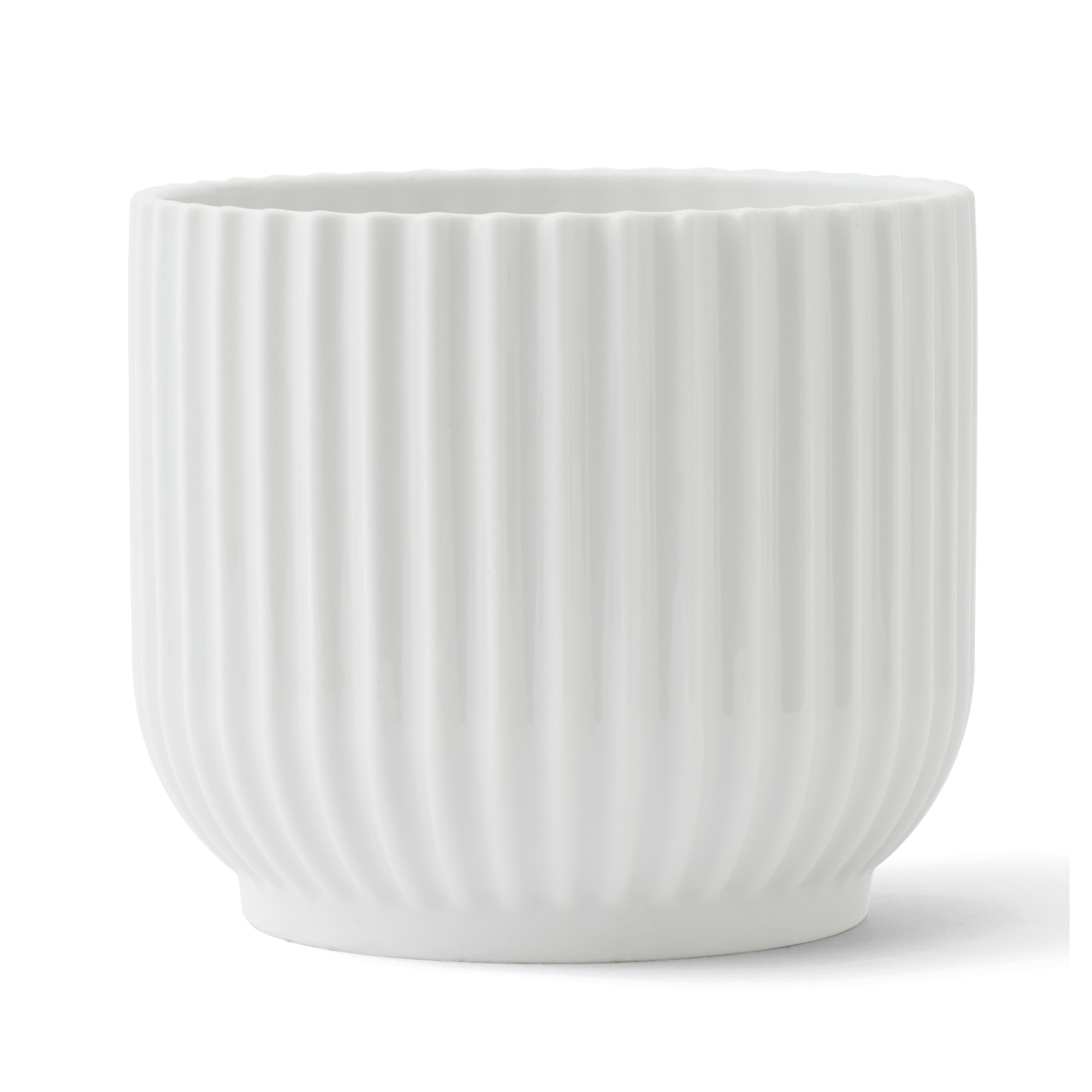 Lyngby Porcelain Flower Pot, White