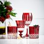 Wilshire Jewel Cut Red Mixed Goblets, Set of 4