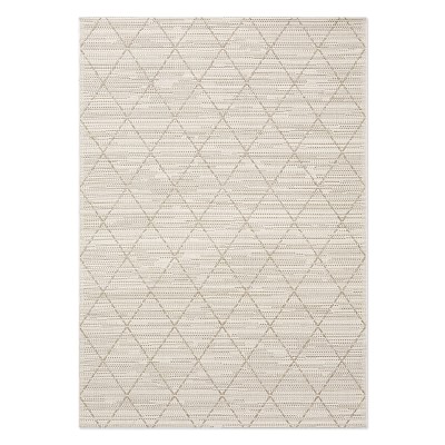 Faux Natural Grace Diamond Antique White Outdoor Rug | Williams Sonoma