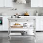 Modular Kitchen Island with Marble Top