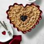 Emile Henry French Ceramic Ruffle Heart Pie Dish