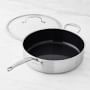 GreenPan&#8482; Premiere Stainless-Steel Ceramic Nonstick Covered Saut&#233; Pan with Helper Handle