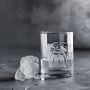 Bulldog Etched Glass &amp; Ice Mold Set