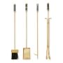 Black Marble and Brass Fireplace Tool Set