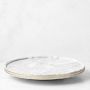 Williams Sonoma Arabescato Marble with Brass Inlay Lazy Susan