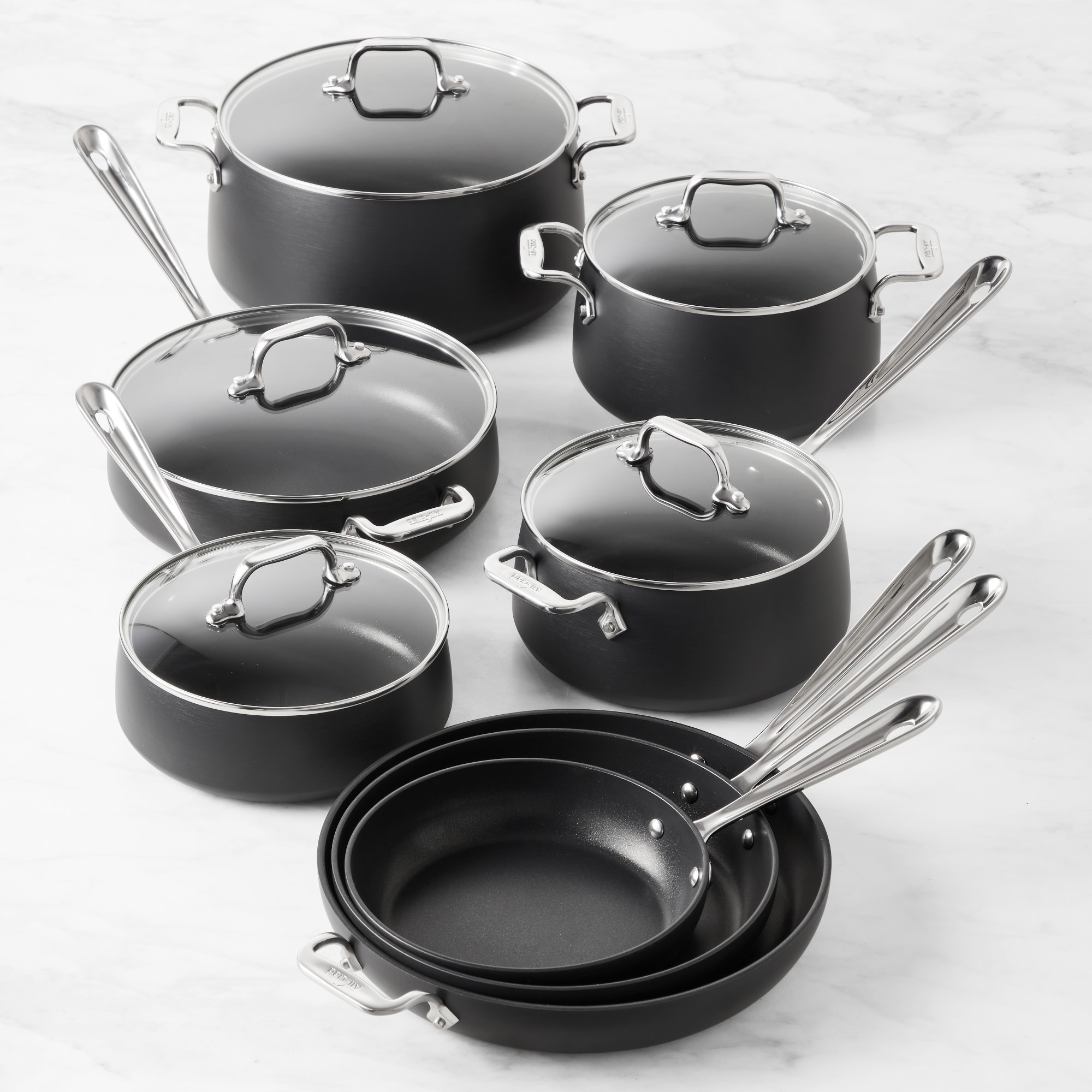 All-Clad HA1 Hard Anodized Nonstick -Piece Cookware Set