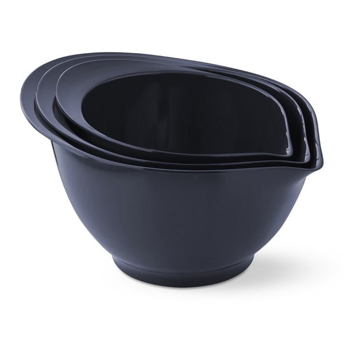 Melamine Pour Spout Bowls, Set of 3, Navy