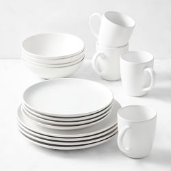 Open Kitchen by Williams Sonoma Matte 16-Piece Dinnerware Set, White