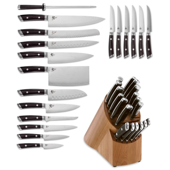 Shun Kaji  Knife Block, Set of 19