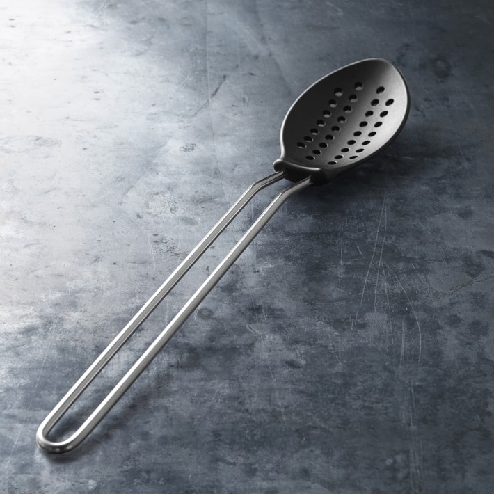 Williams Sonoma Open Kitchen Nylon Slotted Spoon, Black