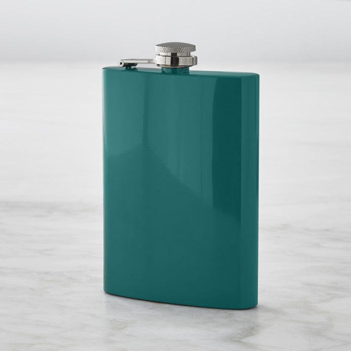 Colored Bar Flask, Teal