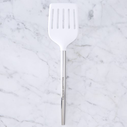 Williams Sonoma Stainless-Steel Silicone Slotted Turner/Turner, White