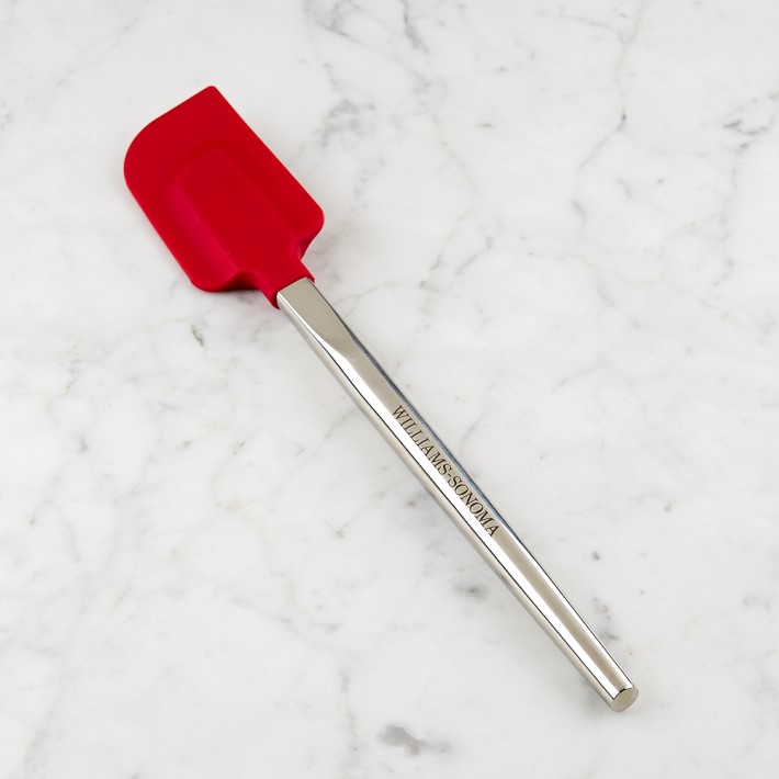 Williams Sonoma Silicone Spatula with Stainless-Steel Handle, Red