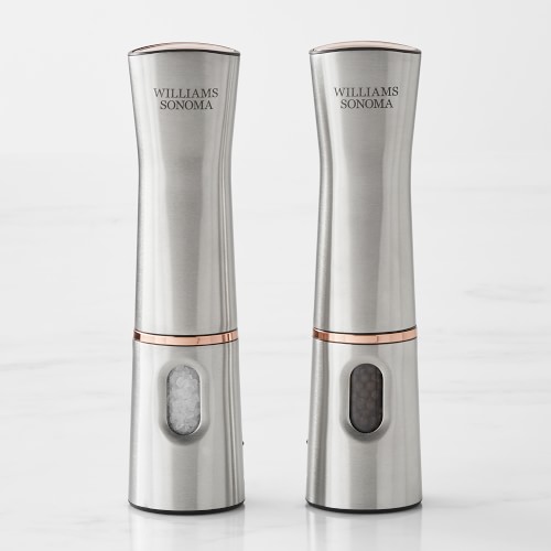 Williams Sonoma Rechargeable Electric Salt & Pepper Mill Set