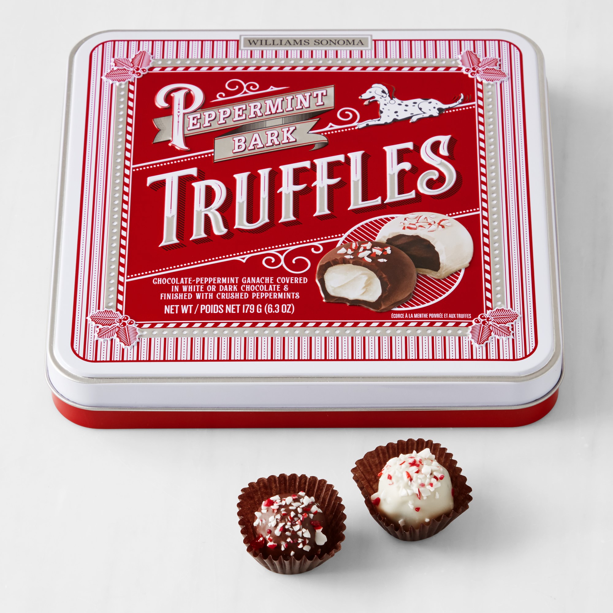 Williams Sonoma Peppermint Bark Truffles