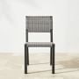 OPEN BOX: Larnaca Outdoor Slate Grey Metal x All-Weather Weave Dining Side Chair