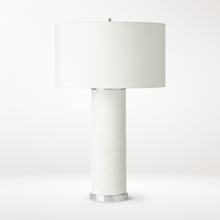 Sydney White Cylinder Table Lamp