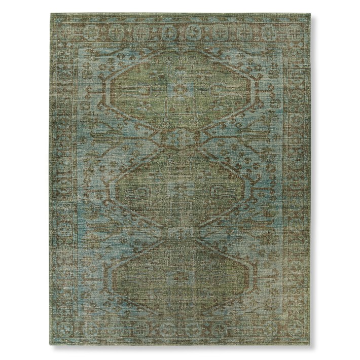 Anatolia Overdyed Hand Knotted Rug, 6x9', Green