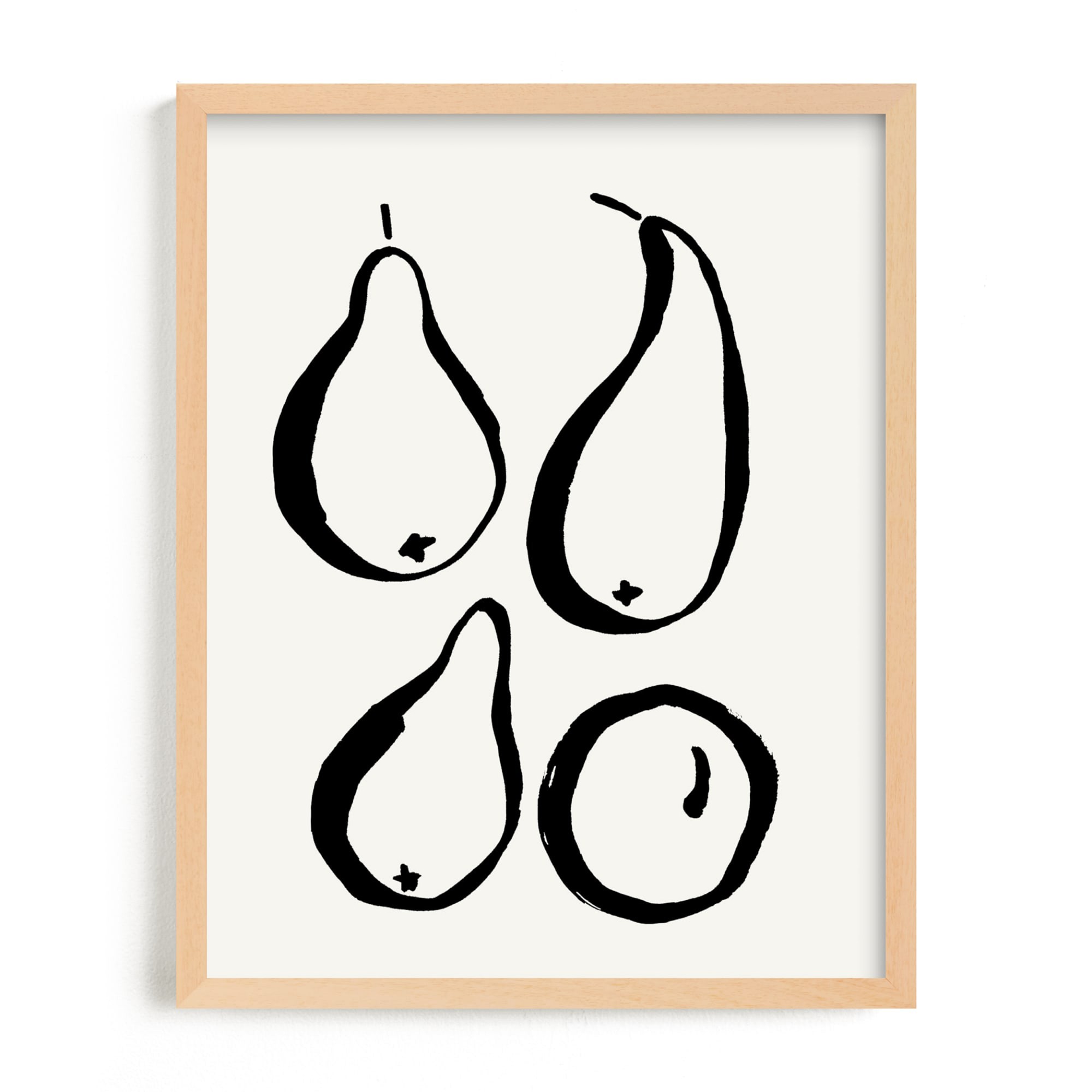 Still-life with Four Pears Limited Edition Kitchen Art by Minted
