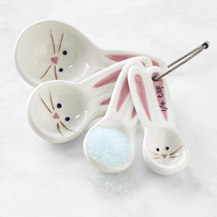 Easter Bunny Ceramic Measuring Spoons