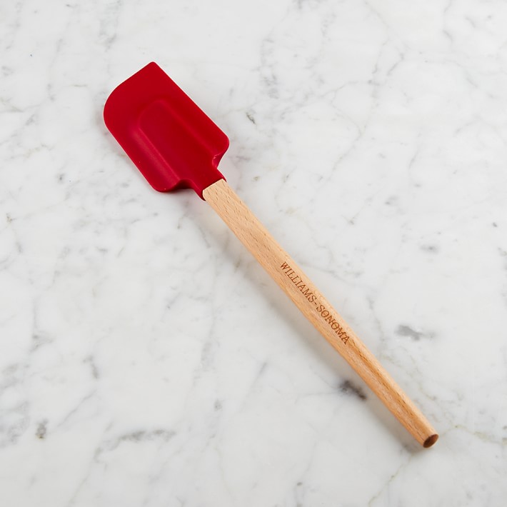 Williams Sonoma Silicone Spatula with Classic Wood Handle, Red