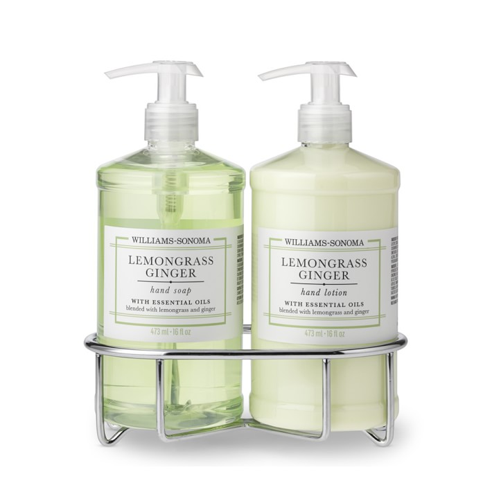 Williams Sonoma Lemongrass Ginger Hand Soap & Lotion 3-Piece Kitchen Set, Classic, SS