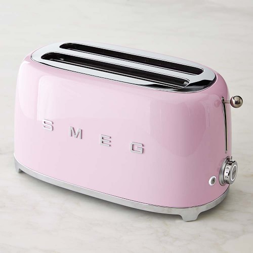 SMEG 4-Slice Toaster, Pink