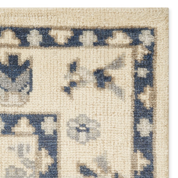Turkish Inspired Hand Knotted Rug Swatch