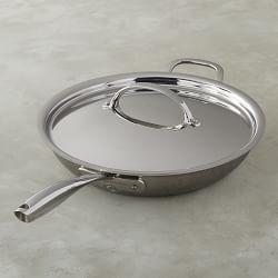 Williams Sonoma Thermo-Clad™ Stainless-Steel Nonstick Covered Fry Pan, 12"