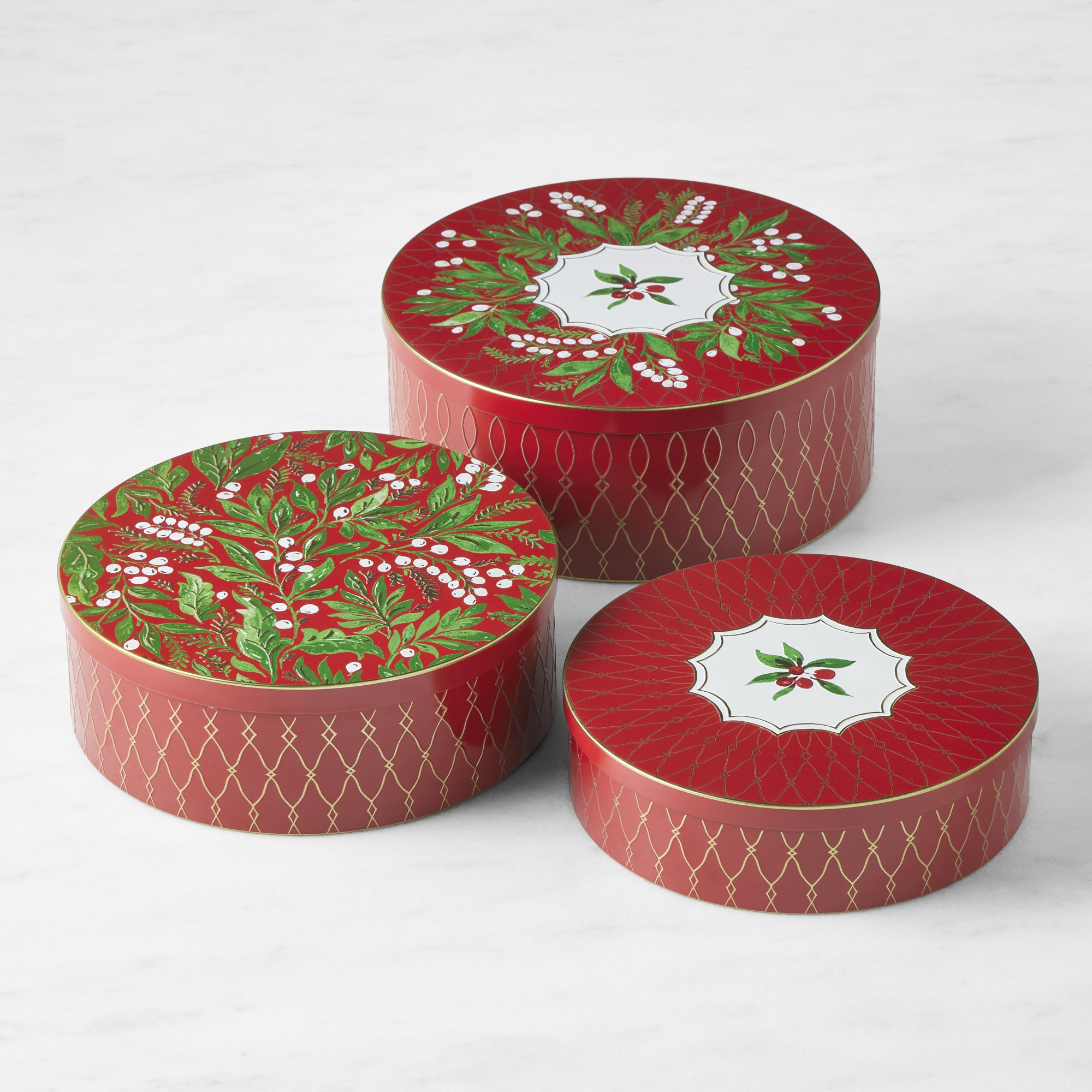 Williams Sonoma Noel Dessert Nesting Tins, Set of 3