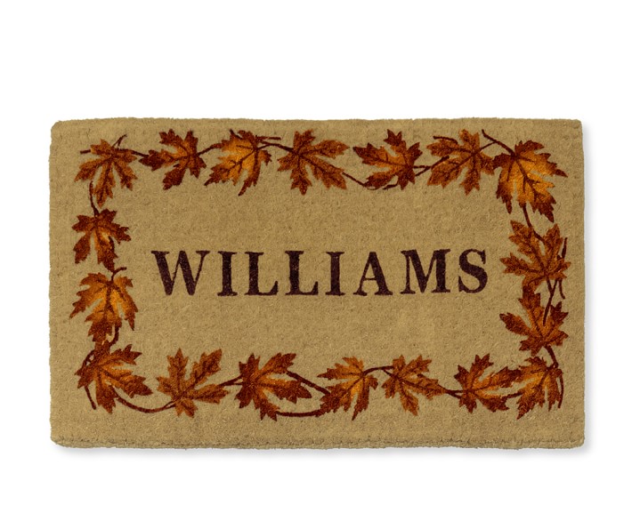 Personalized Leaf Coir Doormat, 22