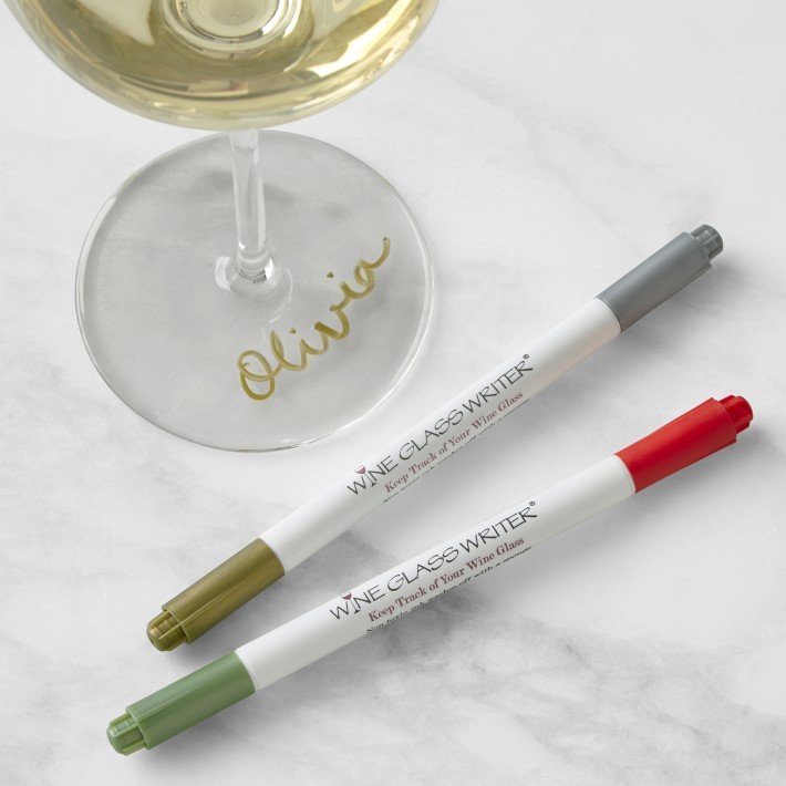 Wine Glass Dual Tip Markers, Set of 2
