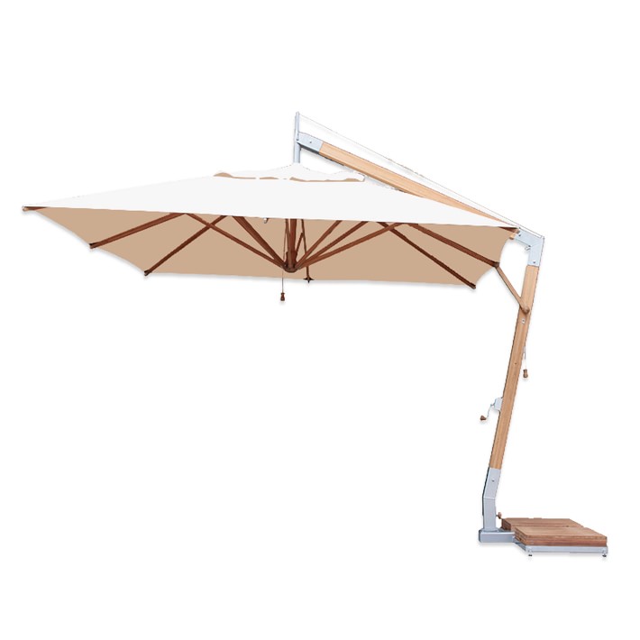 Williams Sonoma Umbrella, Cantilever, Square, 10', Natural