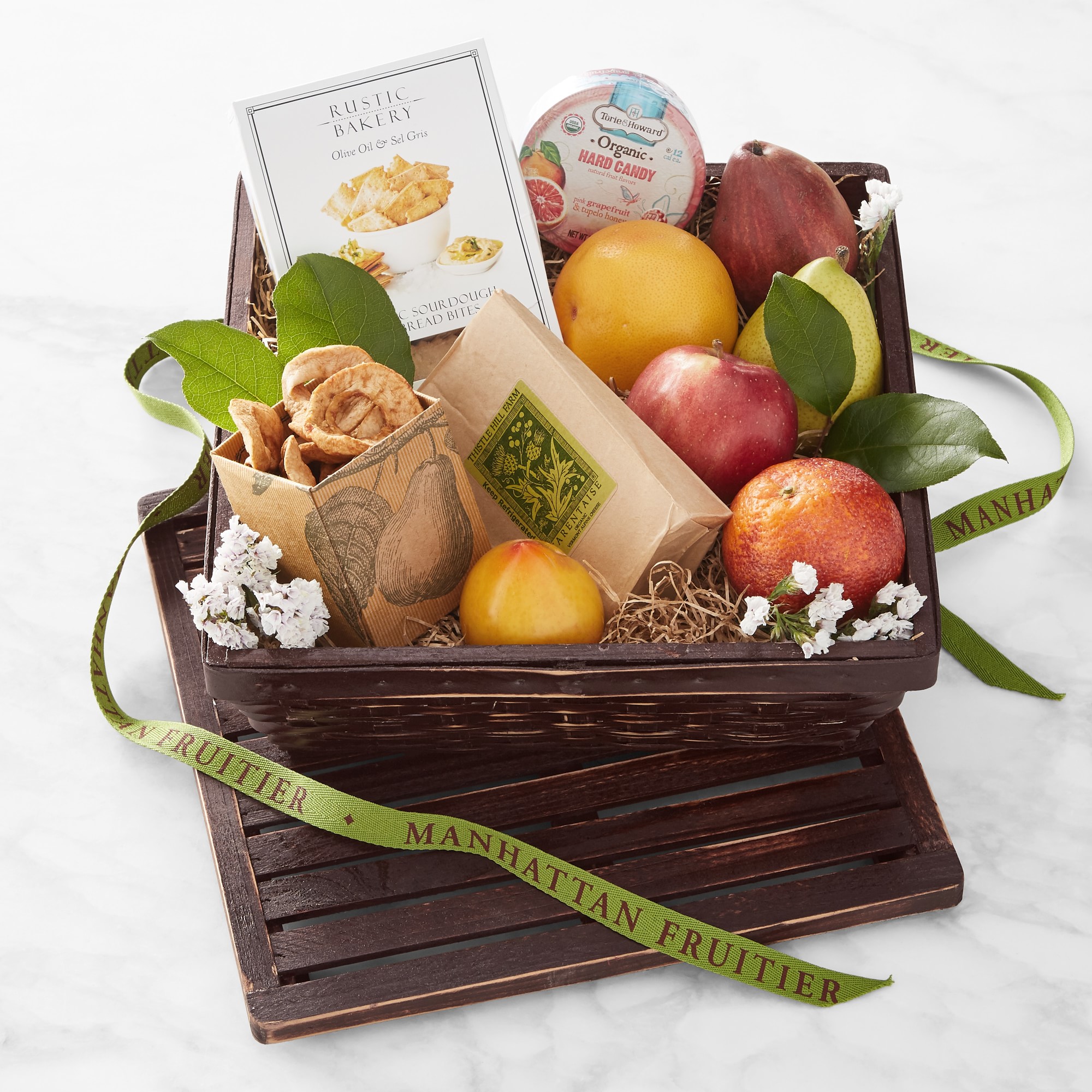 Manhattan Fruitier Organic Abundance Fruit, Cheese and Confection Gift Hamper