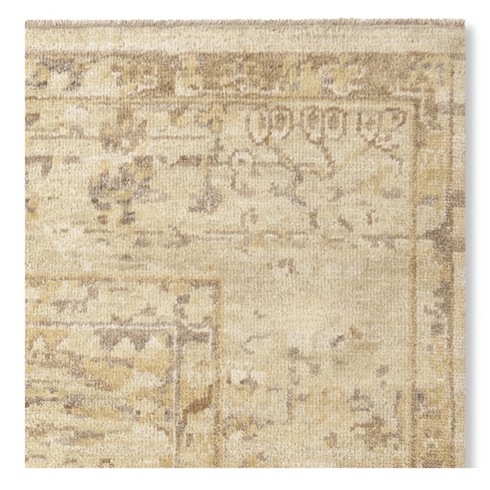 Antiqued Tonal Hand Knotted Rug Swatch