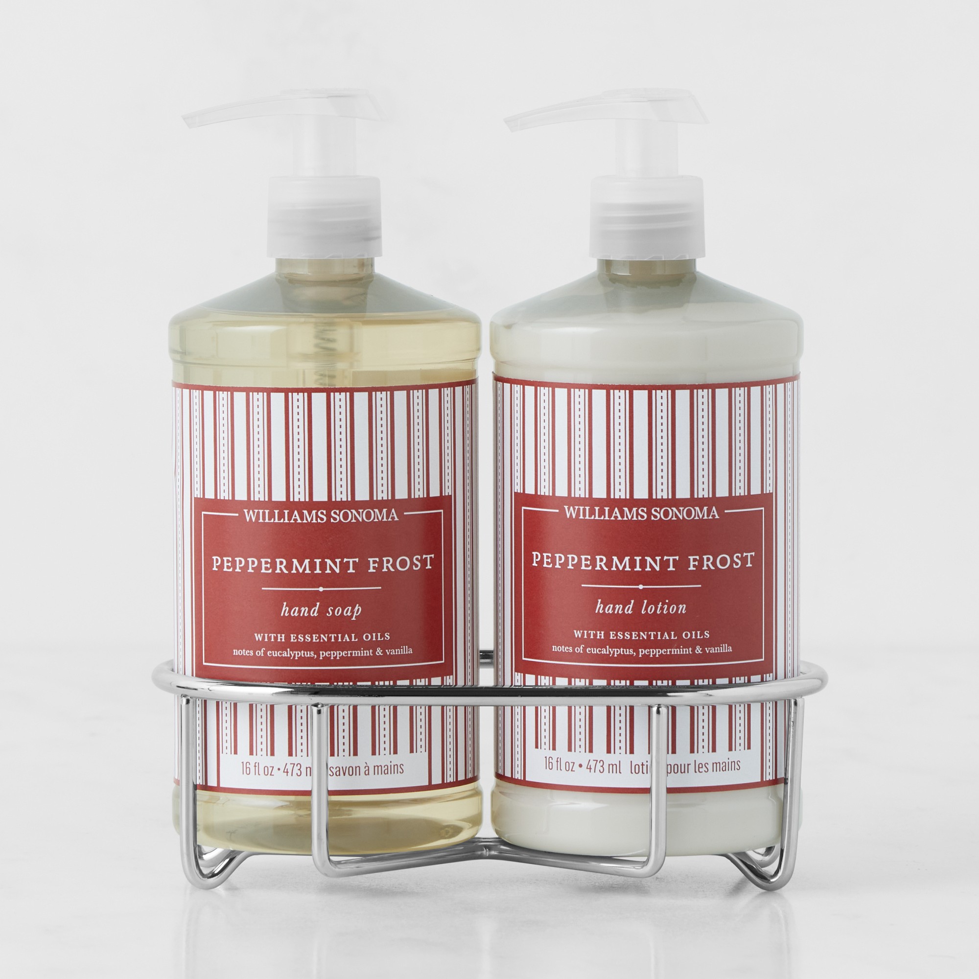 Williams Sonoma Peppermint Hand Soap & Lotion 3-Piece Set