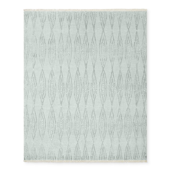 Merle Hand Knotted Rug, 6' X 9', Seafoam