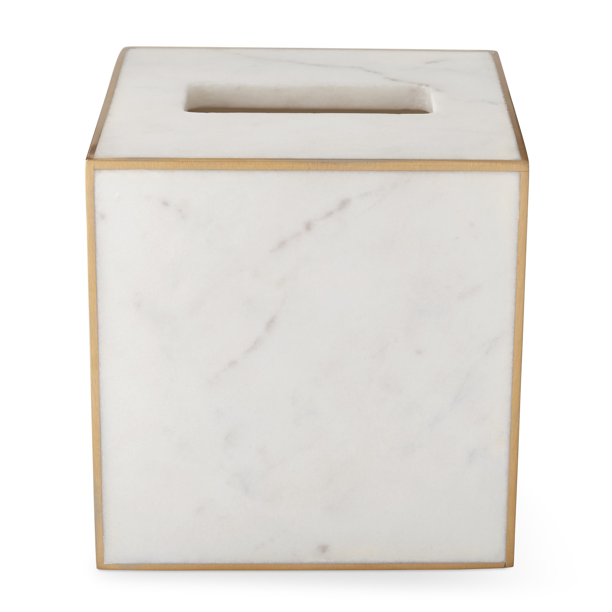 Marble and Brass Tissue Holder