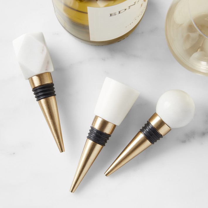 Williams Sonoma Marble Wine Stoppers, Set of 3