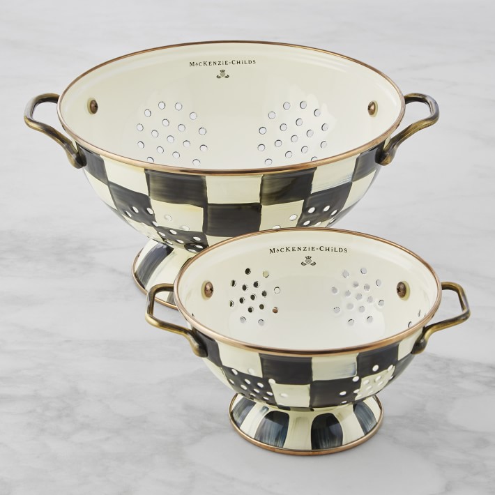 MacKenzie-Childs Courtly Check Colanders, Set of 2